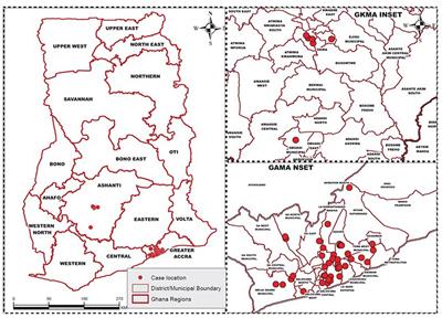 District-level analysis of socio-demographic factors and COVID-19 infections in Greater Accra and Ashanti regions, Ghana